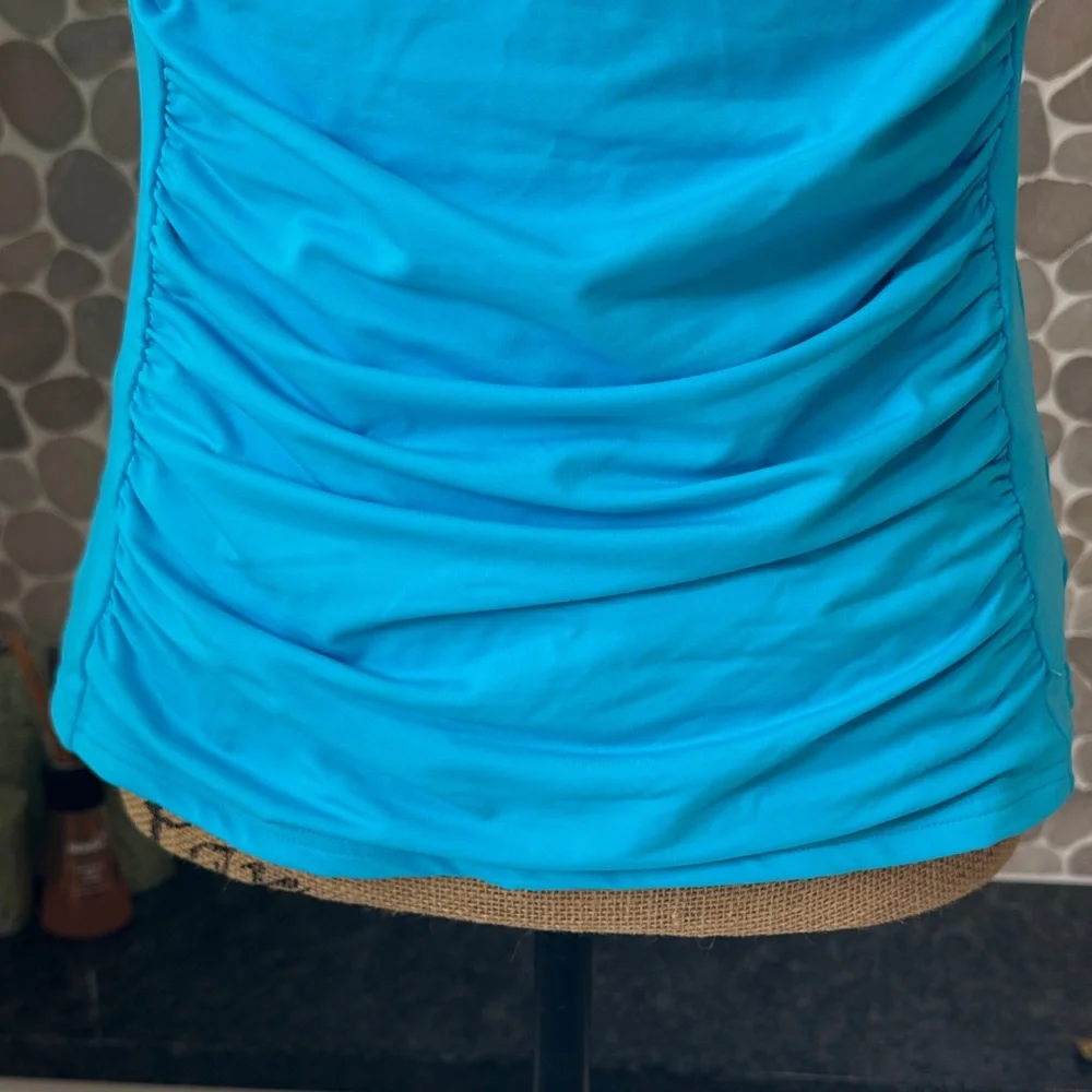 NWT Lands' End Women's Tankini in Aqua size 8 - Picture 3 of 10